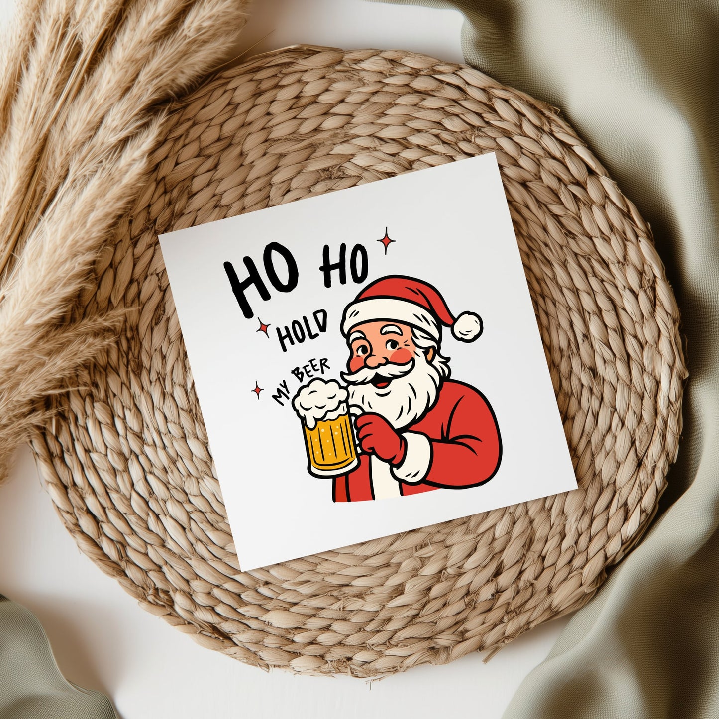 Ho Ho Hold My Beer UVDTF Transfer