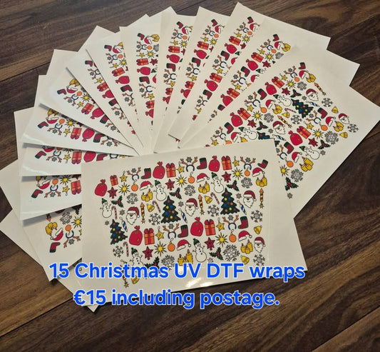 15 Christmas UV DTF wraps