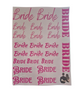 Bride Text PINK  A4 size UV DTF