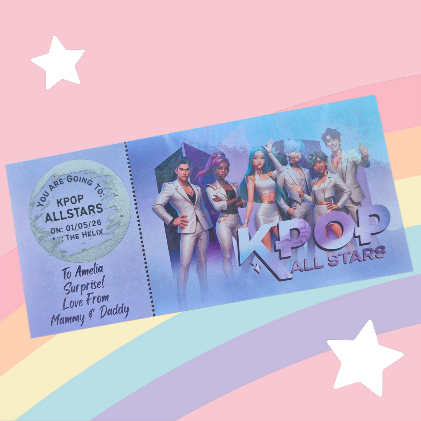 Personalised Kpop All Stars Ticket
