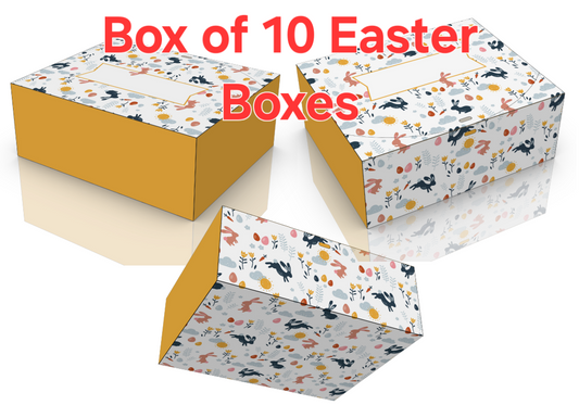 Joblot - 10 Easter Boxes With Navy Ribbons
