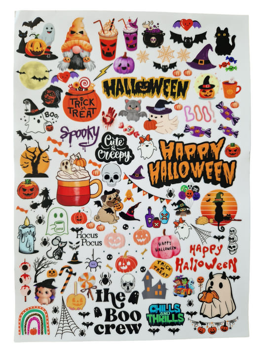 A4 UV DTF Sheet - Halloween Images