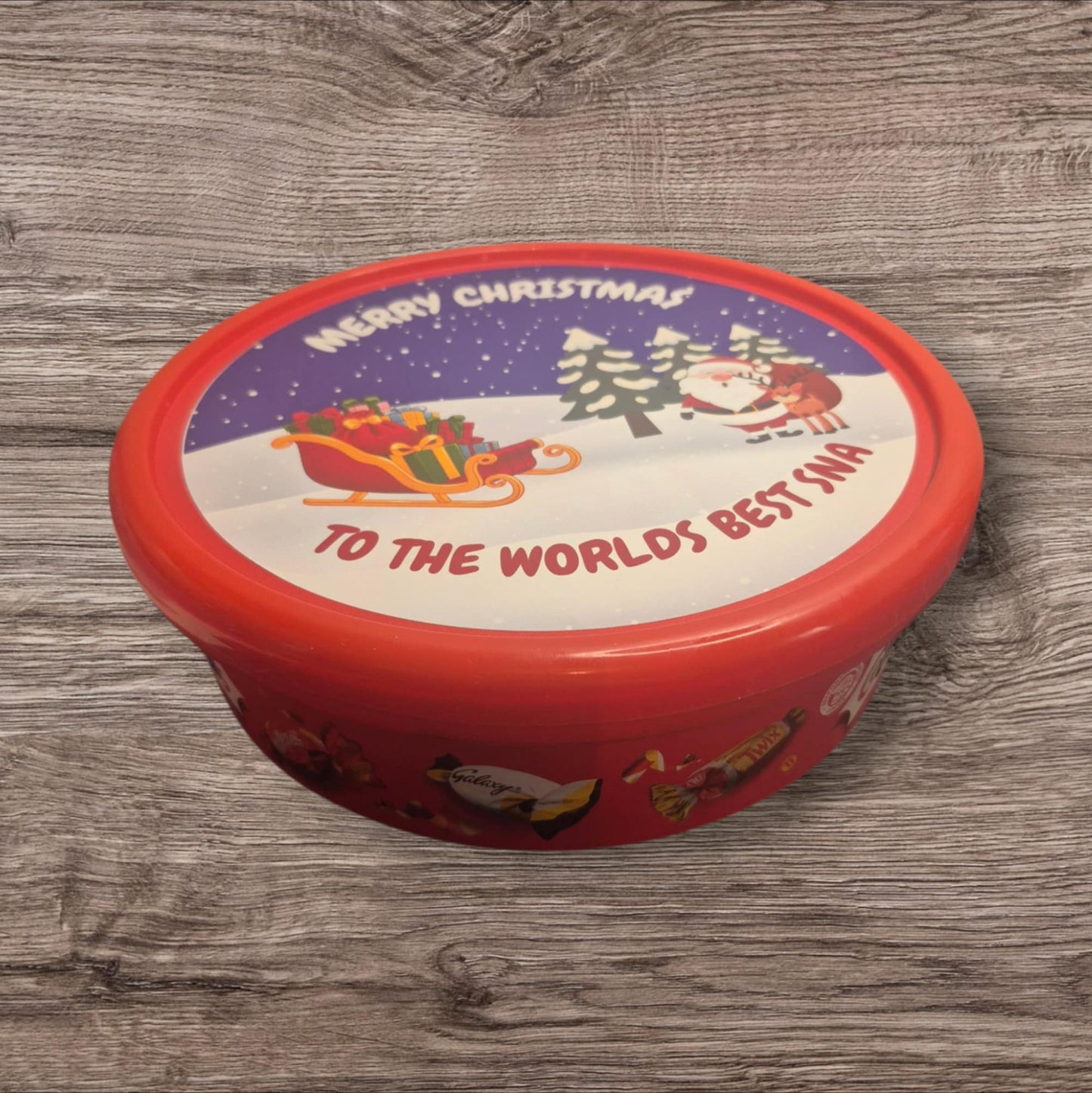 Personalised Christmas Sweet Tub Label