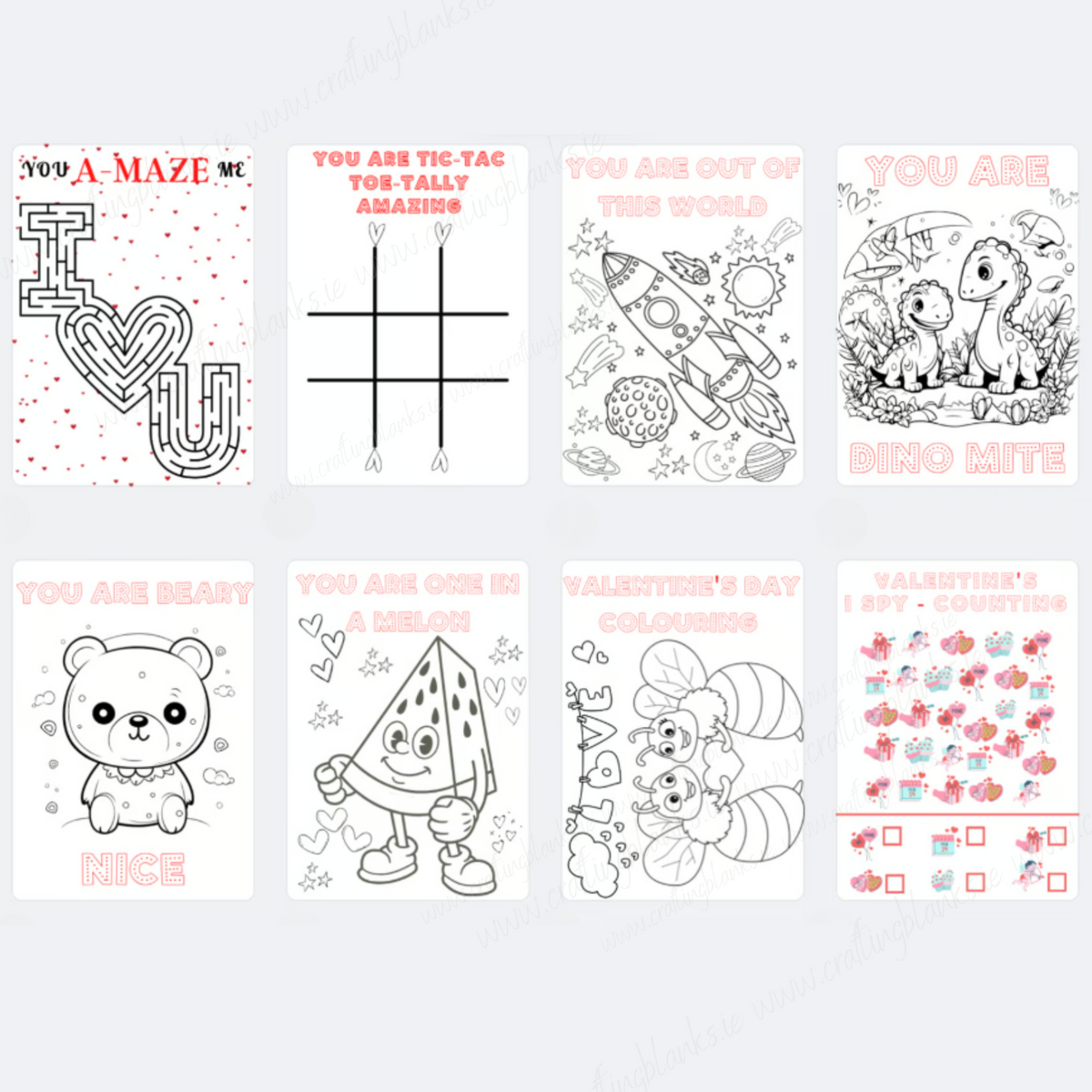 DIGITAL FILE - Valentine Activity Pack – The Custom Print Shop