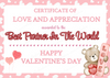 DIGITAL FILE - Best Partner Valentine Certificate